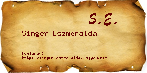 Singer Eszmeralda névjegykártya